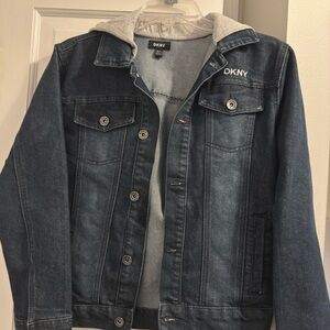 DKNY Denim Jacket with Gray Accents 10-12y
